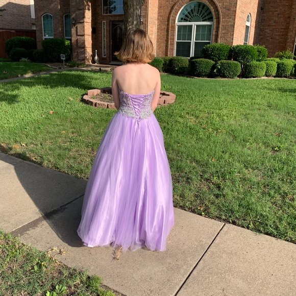 Purple Sweetheart Neckline Princess Prom Dress - Picture 2 of 5